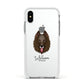 Belgian Groenendael Personalised Apple iPhone Xs Impact Case White Edge on Silver Phone