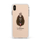 Belgian Groenendael Personalised Apple iPhone Xs Max Impact Case White Edge on Gold Phone
