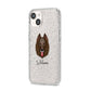 Belgian Groenendael Personalised iPhone 14 Glitter Tough Case Starlight Angled Image