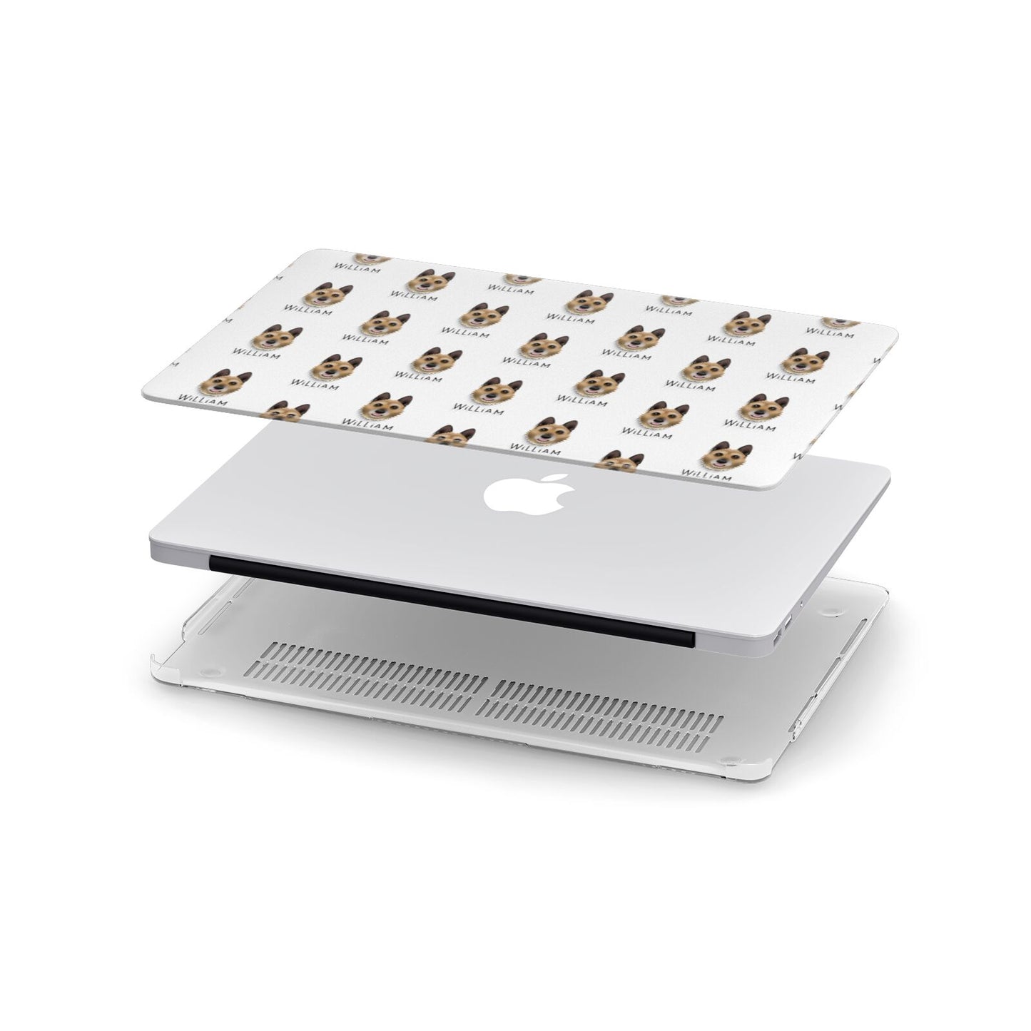 Belgian Laekenois Icon with Name Apple MacBook Case in Detail