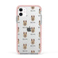 Belgian Laekenois Icon with Name Apple iPhone 11 in White with Pink Impact Case