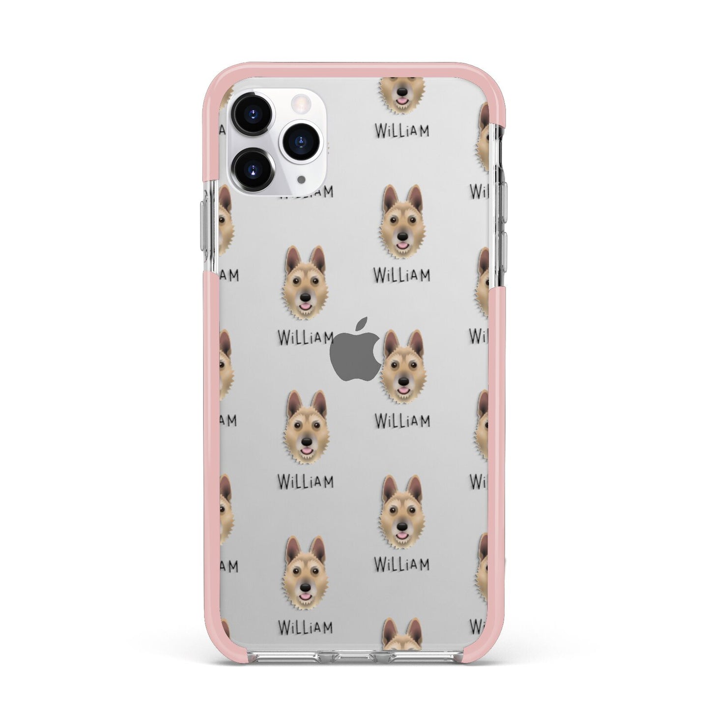 Belgian Laekenois Icon with Name iPhone 11 Pro Max Impact Pink Edge Case