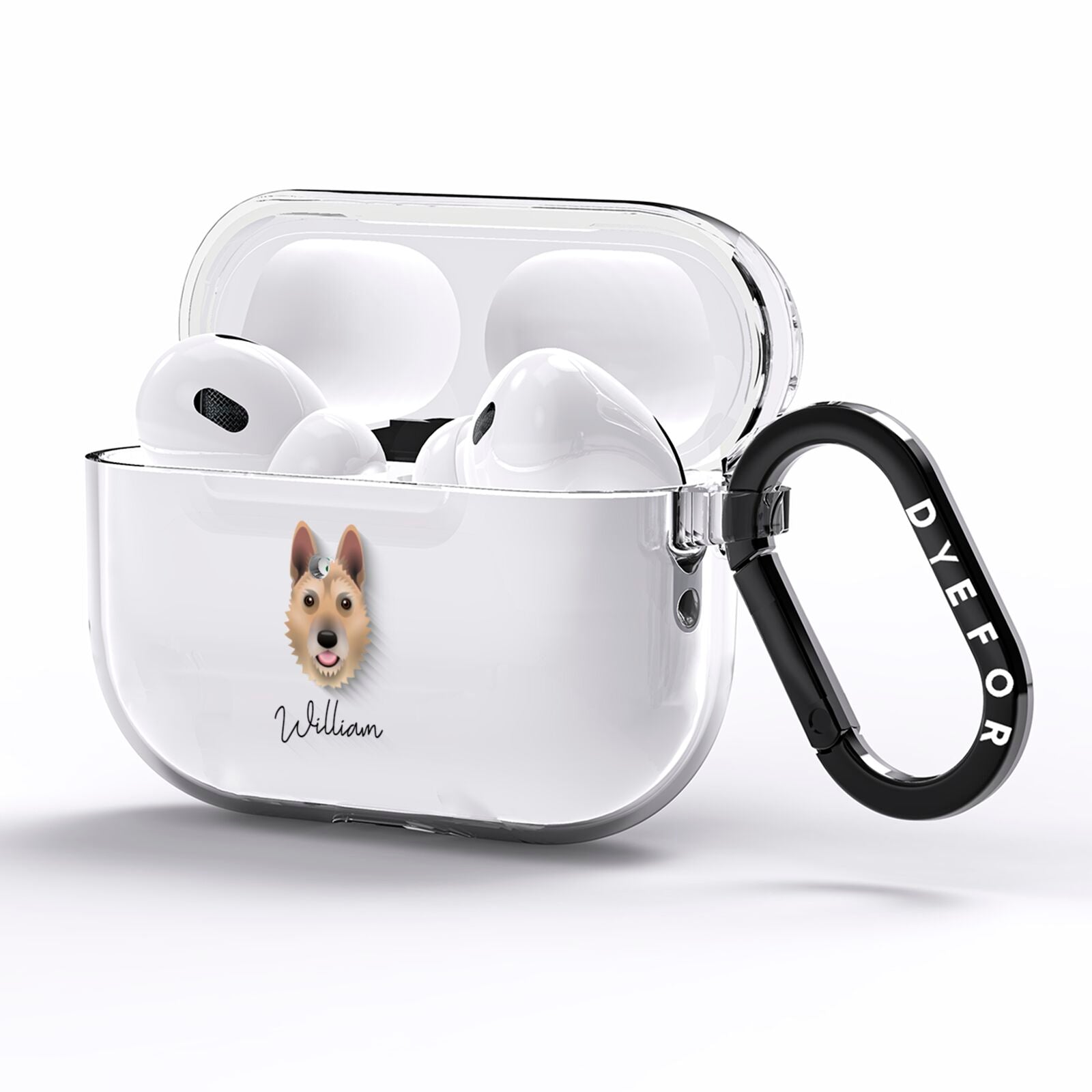 Belgian Laekenois Personalised AirPods Pro Clear Case Side Image
