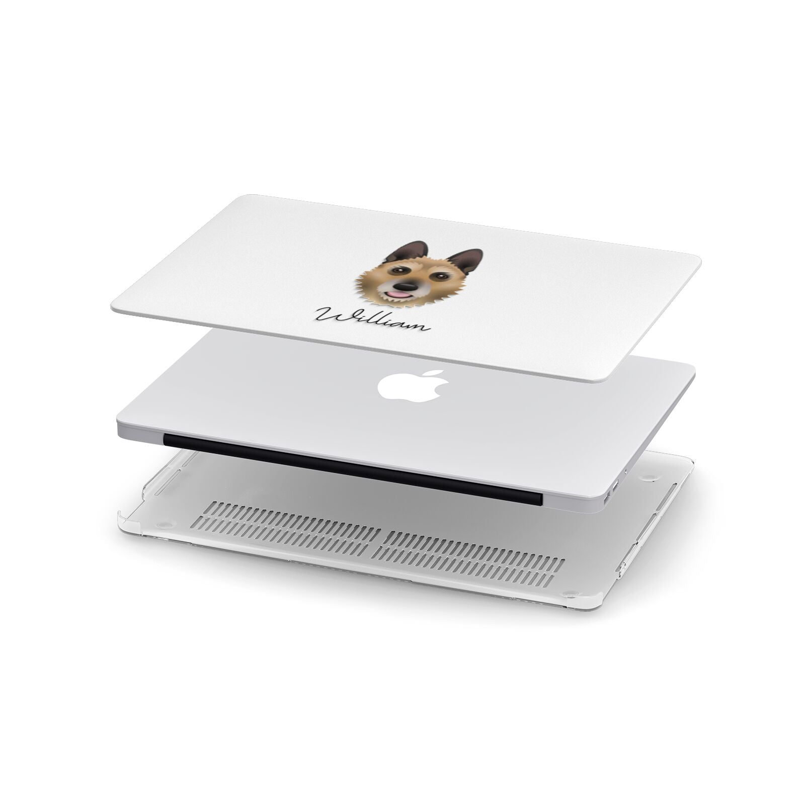 Belgian Laekenois Personalised Apple MacBook Case in Detail
