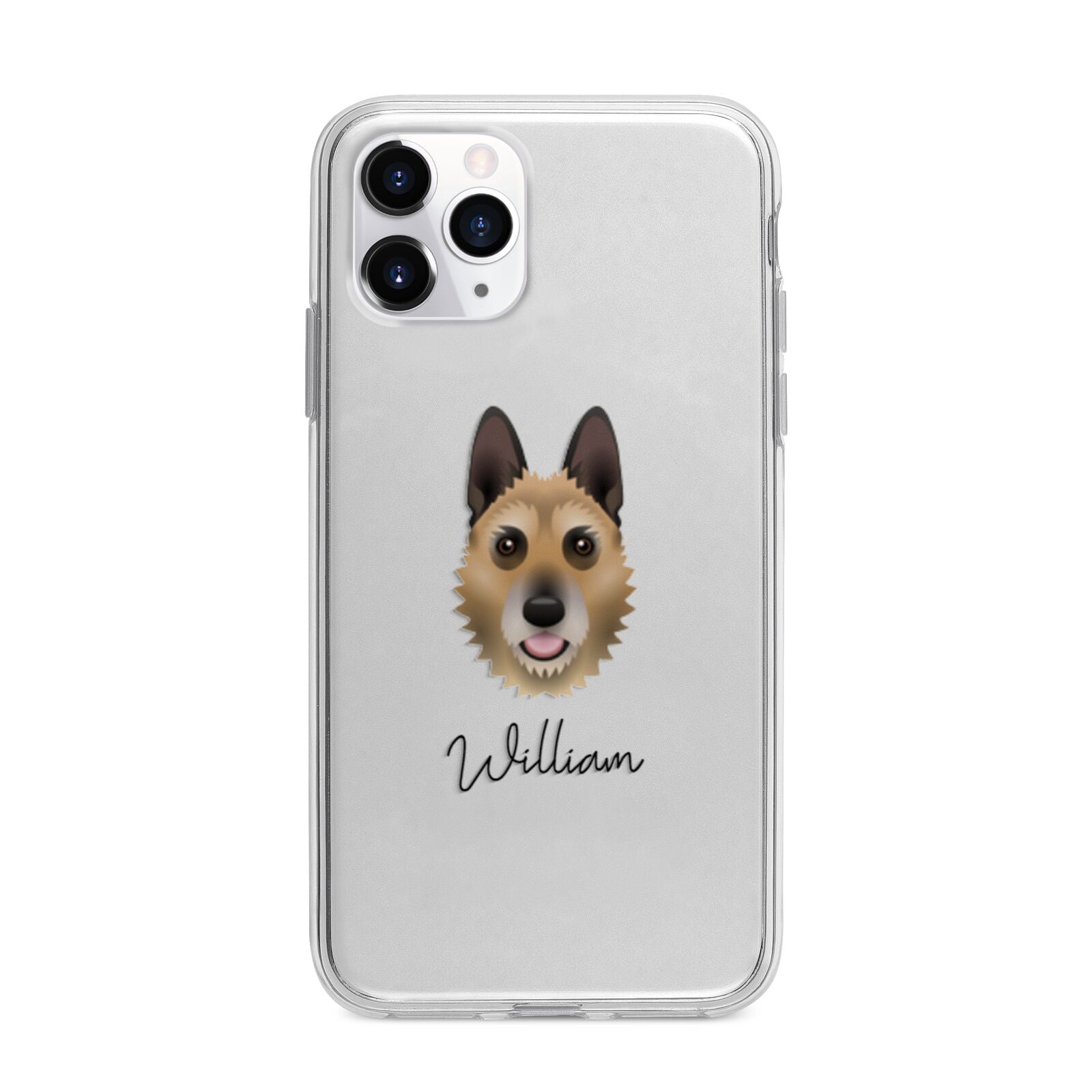 Belgian Laekenois Personalised Apple iPhone 11 Pro in Silver with Bumper Case