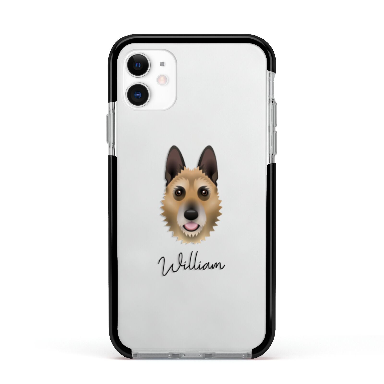 Belgian Laekenois Personalised Apple iPhone 11 in White with Black Impact Case