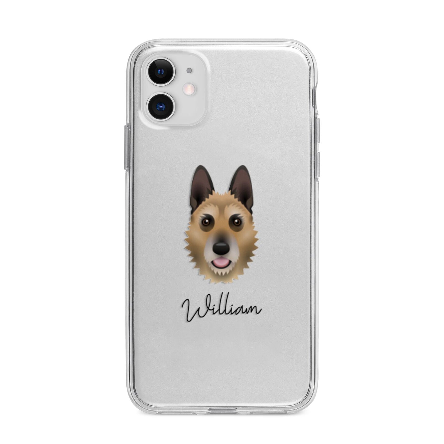 Belgian Laekenois Personalised Apple iPhone 11 in White with Bumper Case