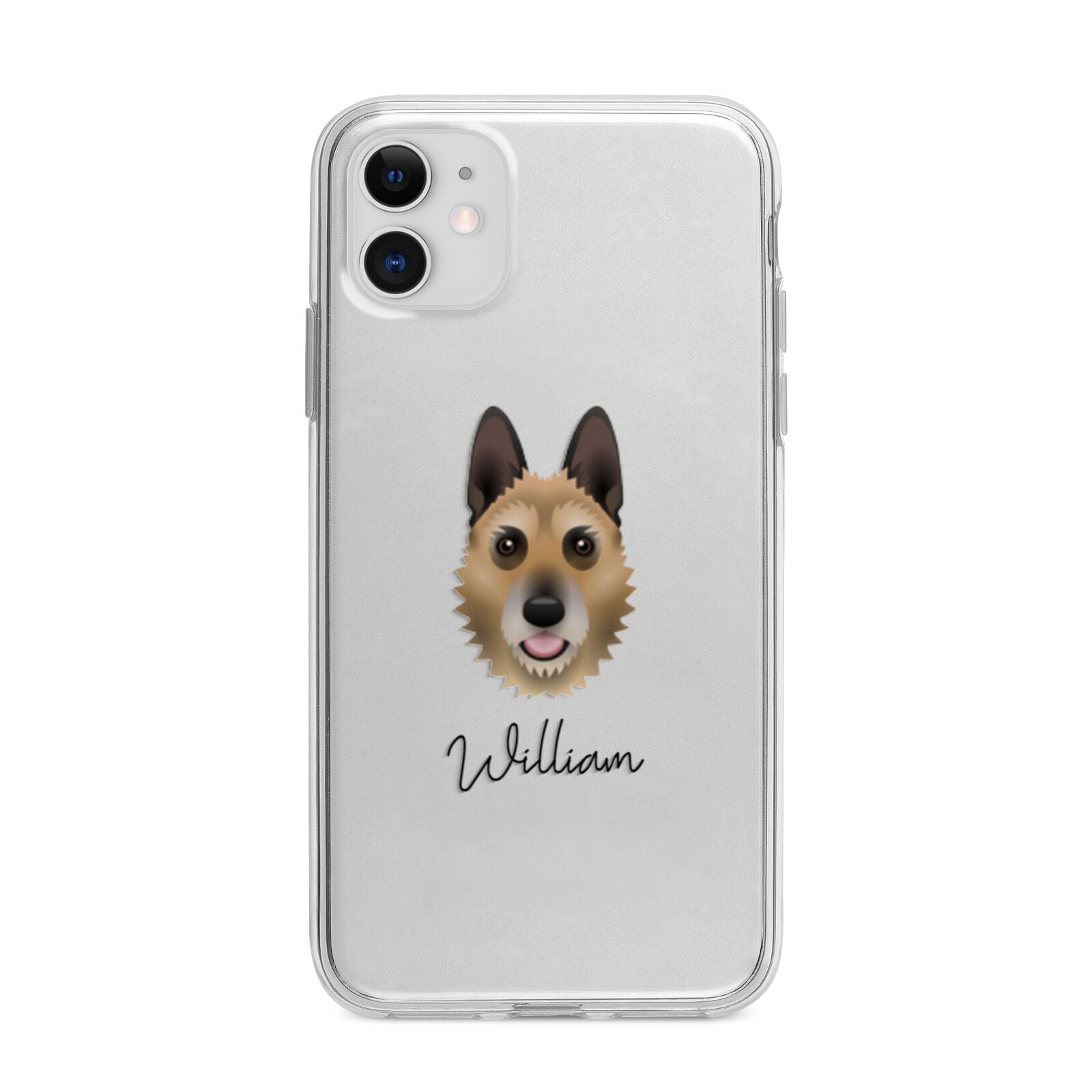 Belgian Laekenois Personalised Apple iPhone 11 in White with Bumper Case