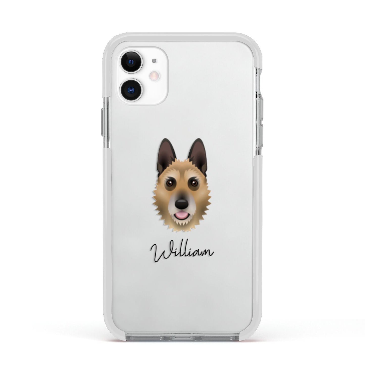 Belgian Laekenois Personalised Apple iPhone 11 in White with White Impact Case