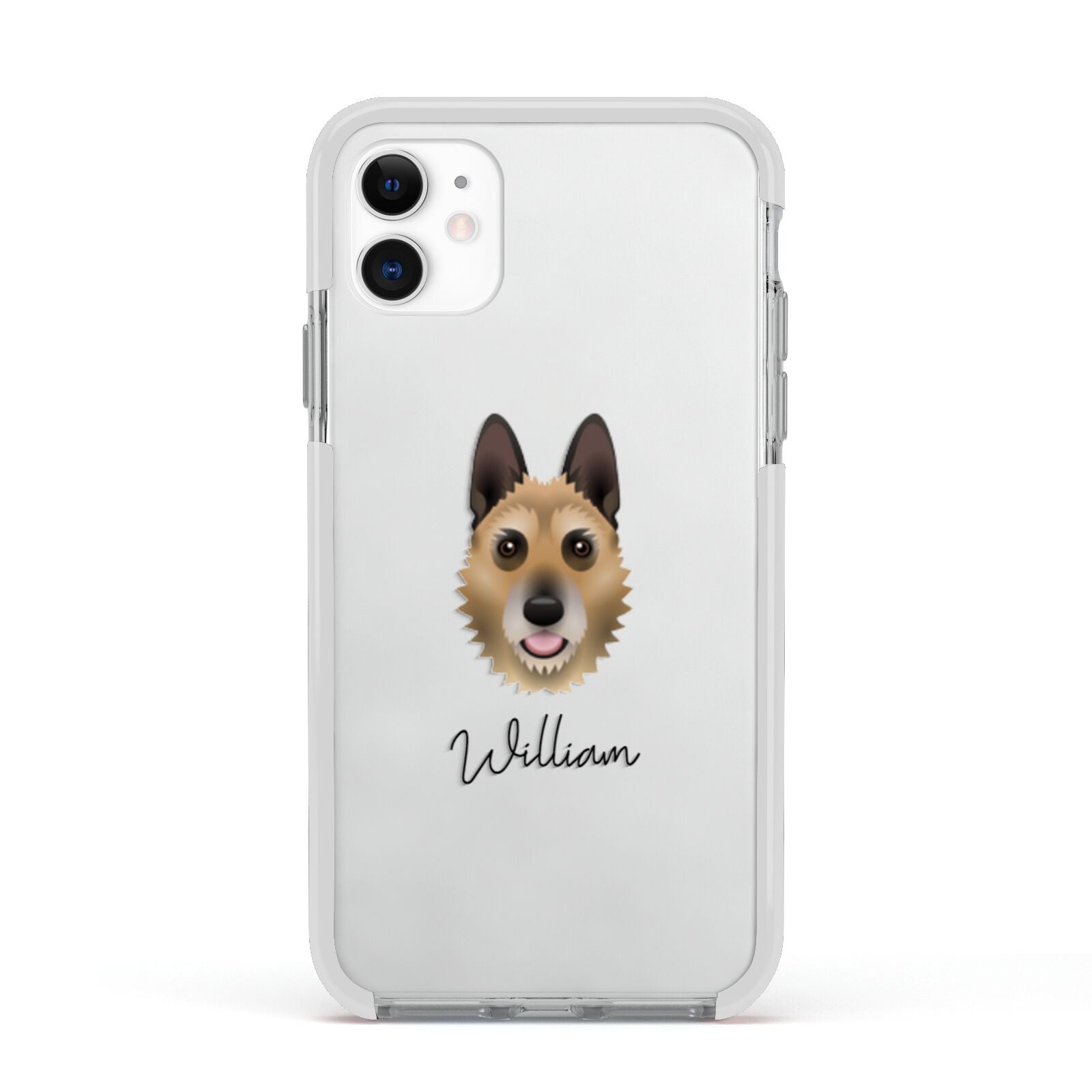 Belgian Laekenois Personalised Apple iPhone 11 in White with White Impact Case