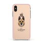 Belgian Laekenois Personalised Apple iPhone Xs Impact Case Pink Edge on Gold Phone