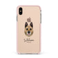 Belgian Laekenois Personalised Apple iPhone Xs Max Impact Case Pink Edge on Gold Phone