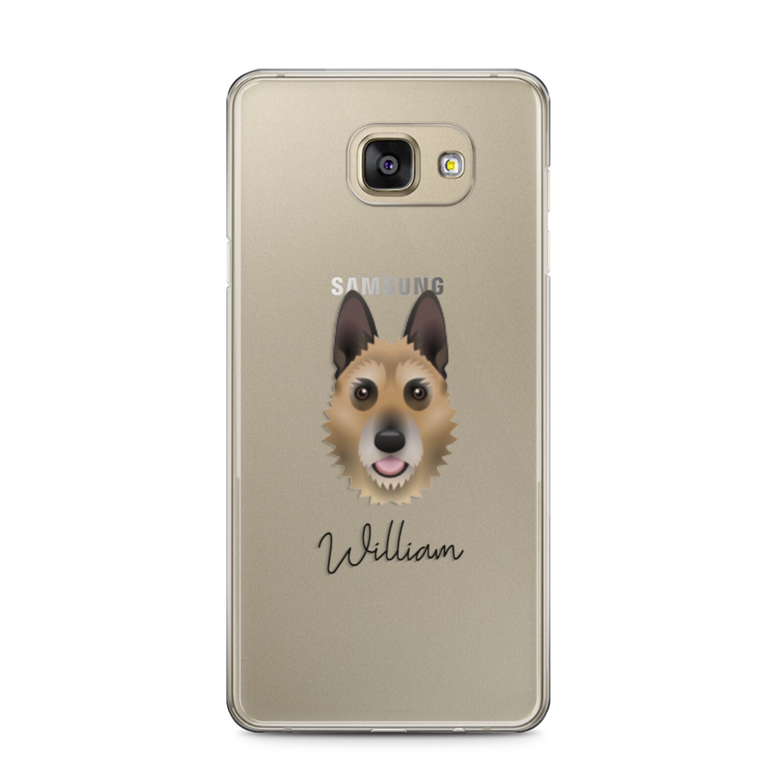 Belgian Laekenois Personalised Samsung Galaxy A5 2016 Case on gold phone