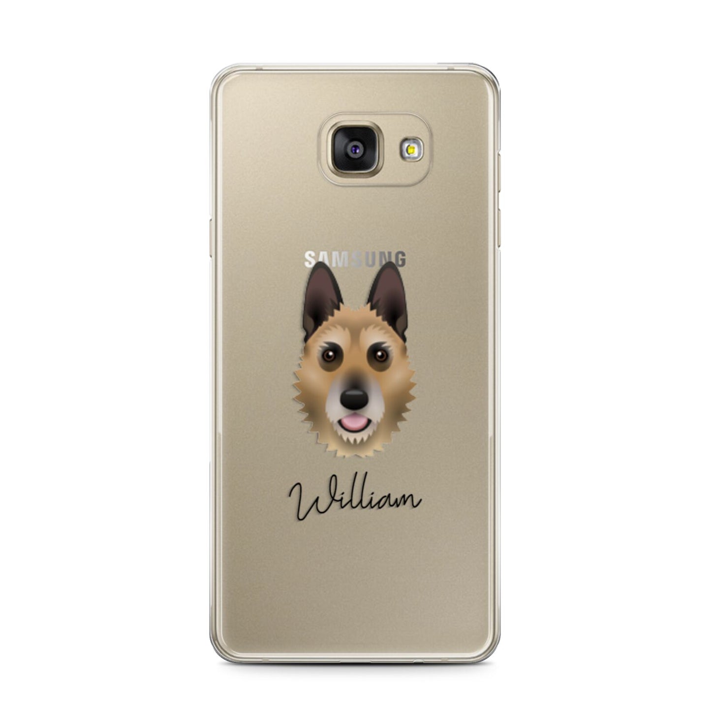 Belgian Laekenois Personalised Samsung Galaxy A7 2016 Case on gold phone