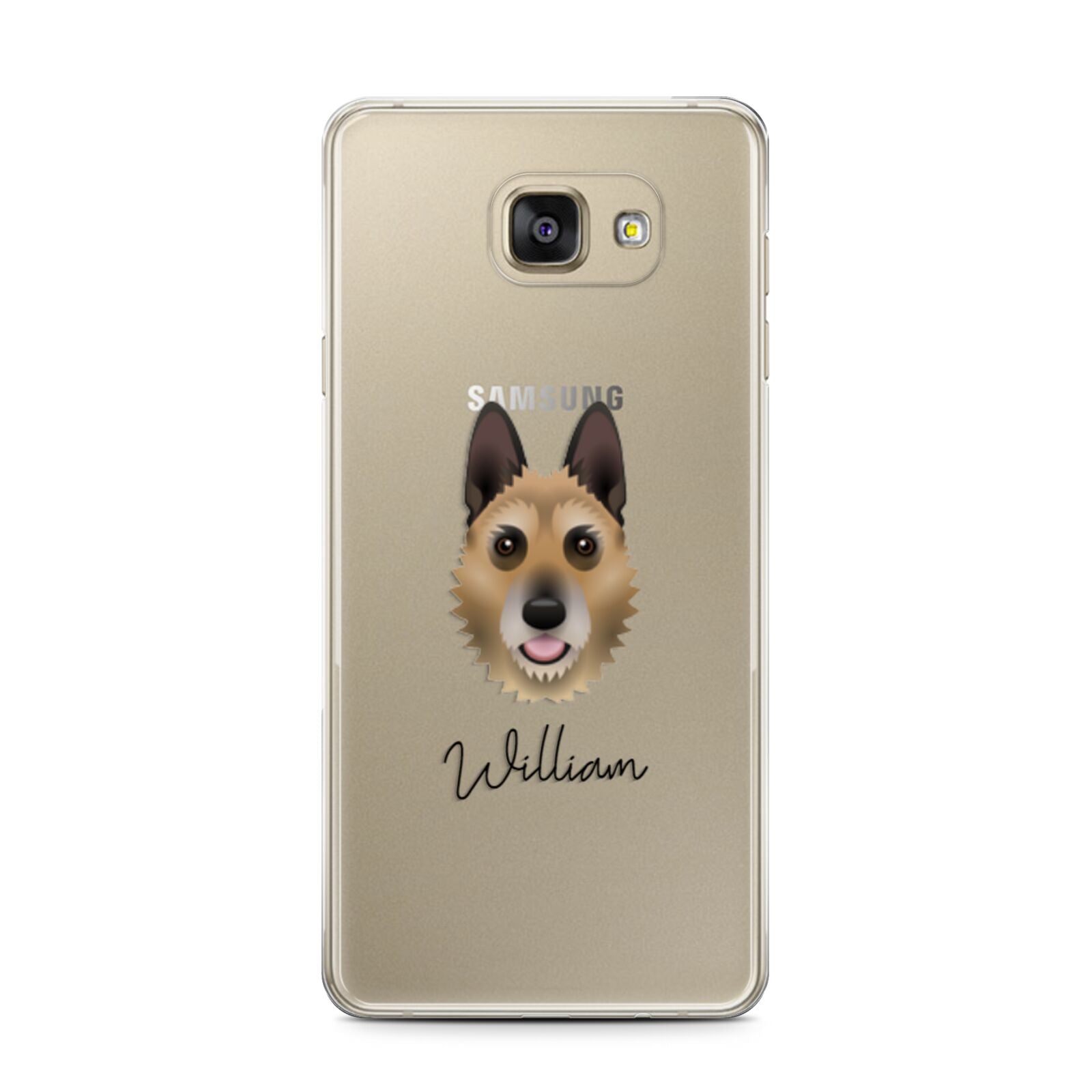 Belgian Laekenois Personalised Samsung Galaxy A7 2016 Case on gold phone