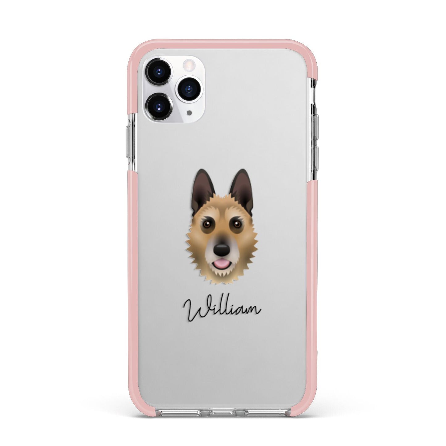 Belgian Laekenois Personalised iPhone 11 Pro Max Impact Pink Edge Case
