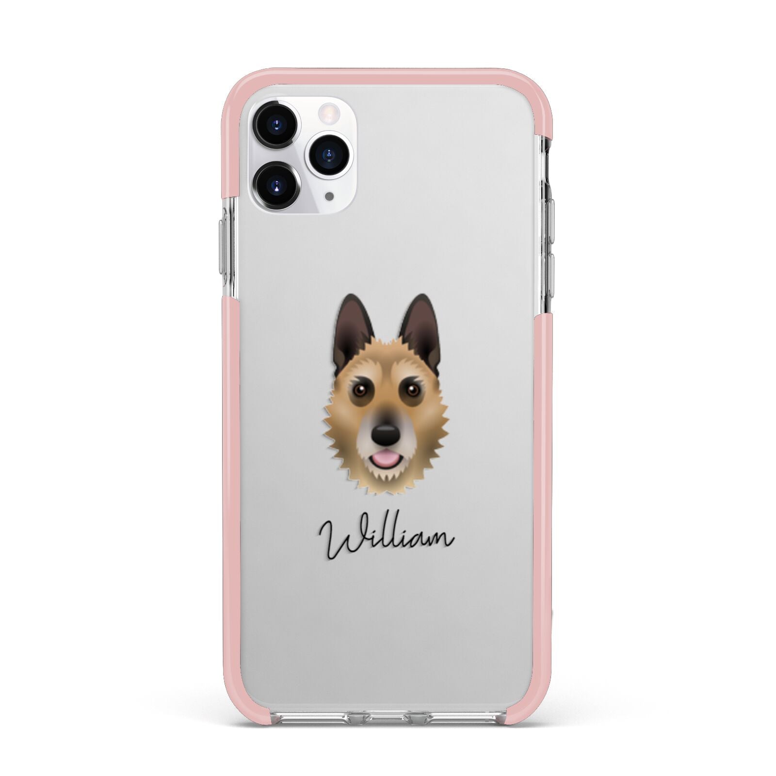 Belgian Laekenois Personalised iPhone 11 Pro Max Impact Pink Edge Case