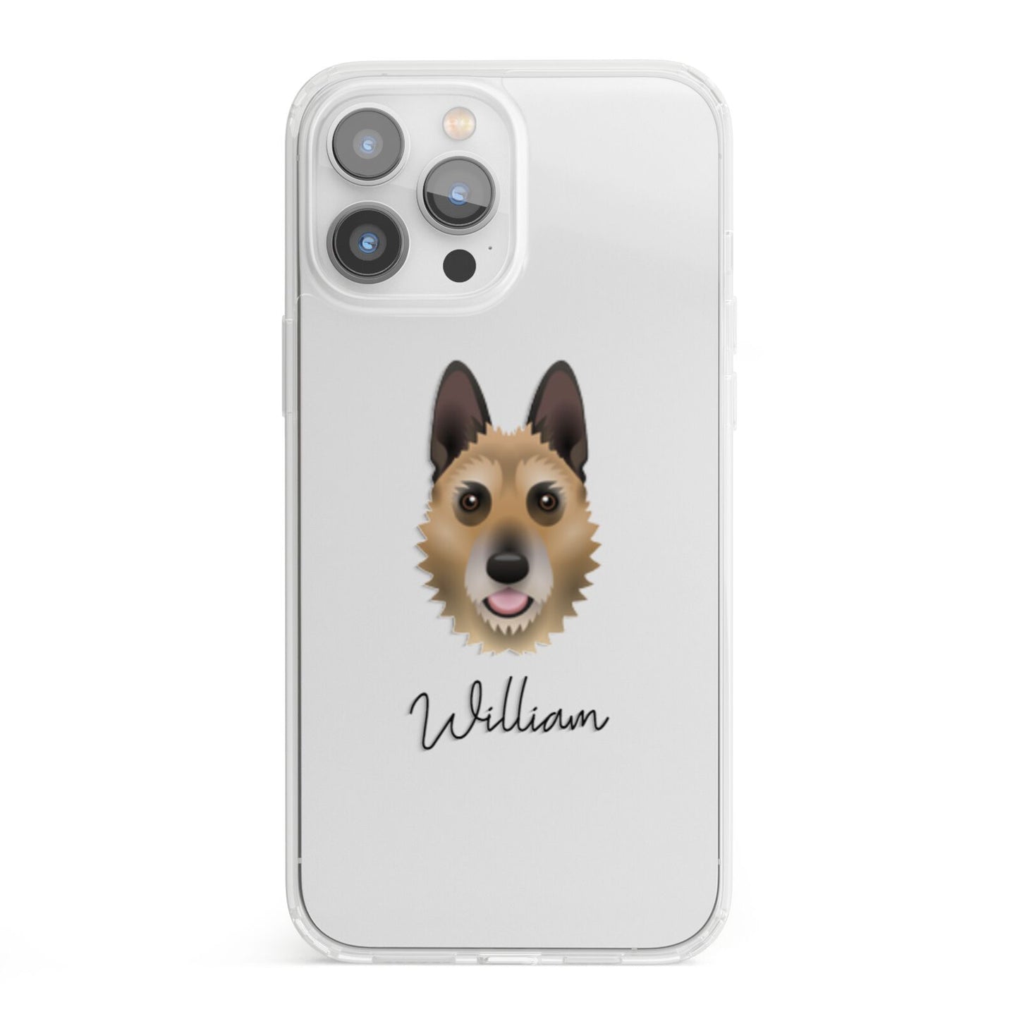 Belgian Laekenois Personalised iPhone 13 Pro Max Clear Bumper Case