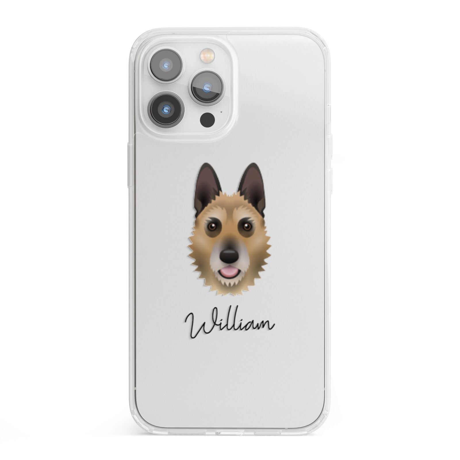Belgian Laekenois Personalised iPhone 13 Pro Max Clear Bumper Case