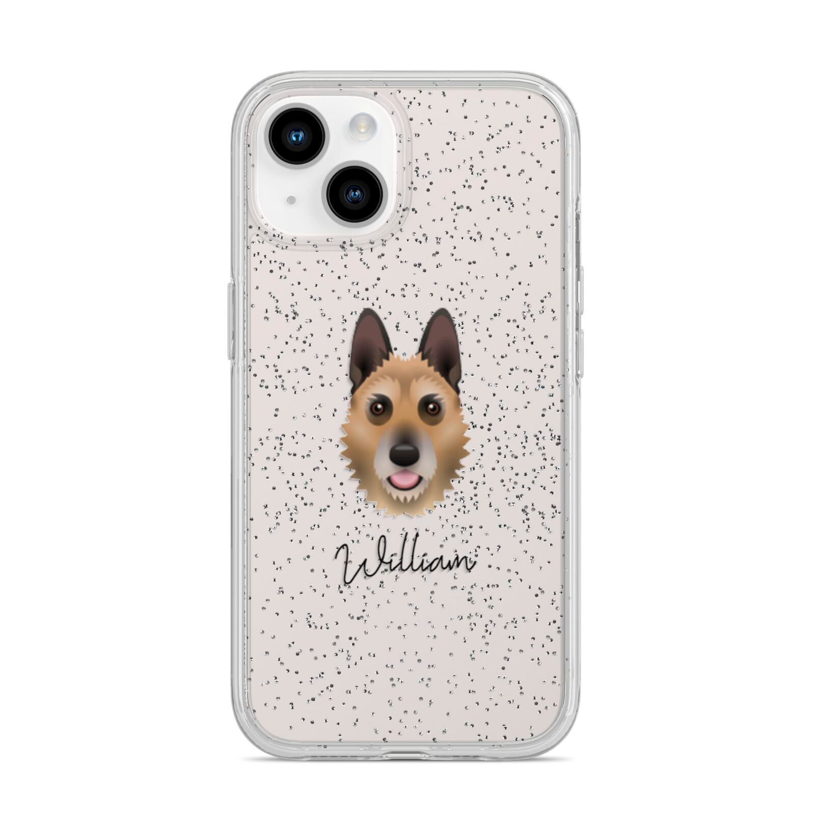 Belgian Laekenois Personalised iPhone 14 Glitter Tough Case Starlight