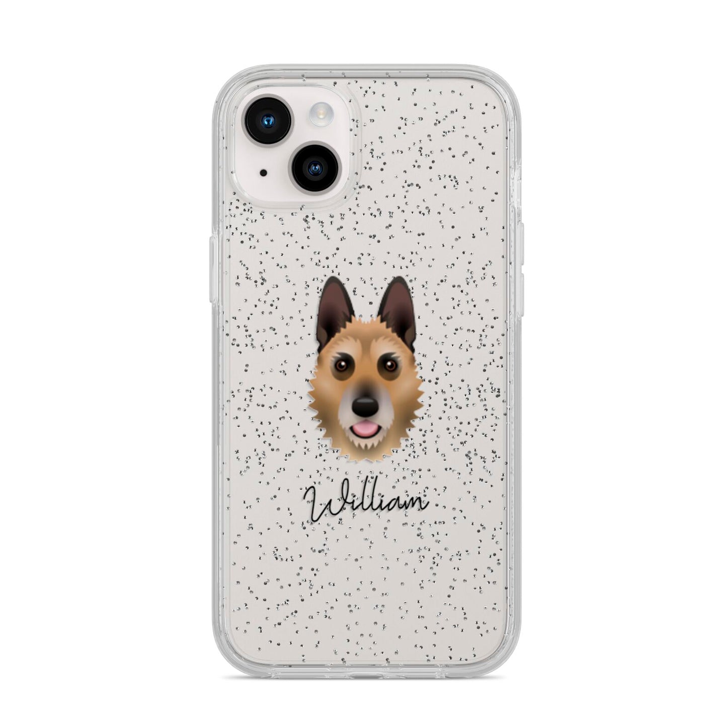 Belgian Laekenois Personalised iPhone 14 Plus Glitter Tough Case Starlight