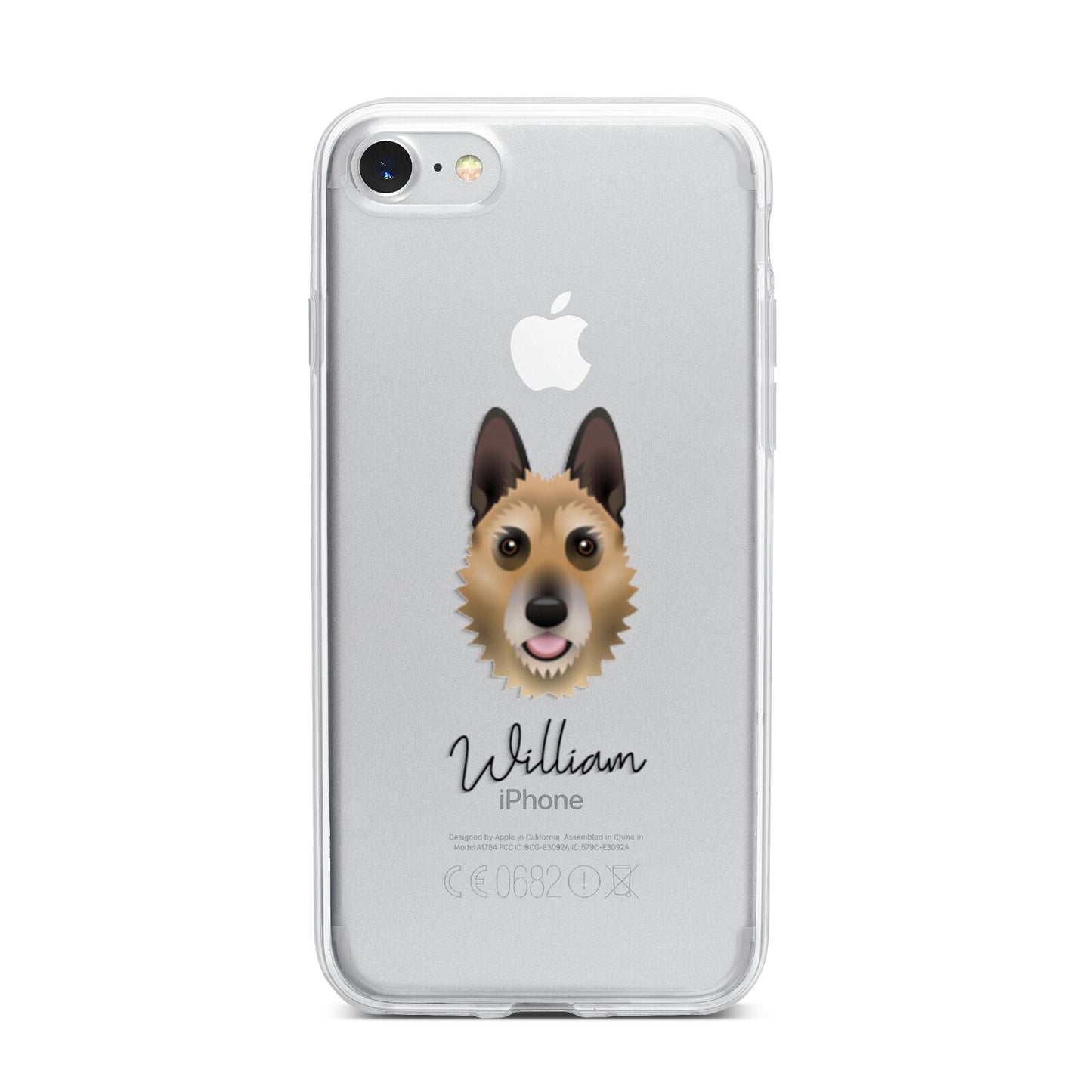 Belgian Laekenois Personalised iPhone 7 Bumper Case on Silver iPhone