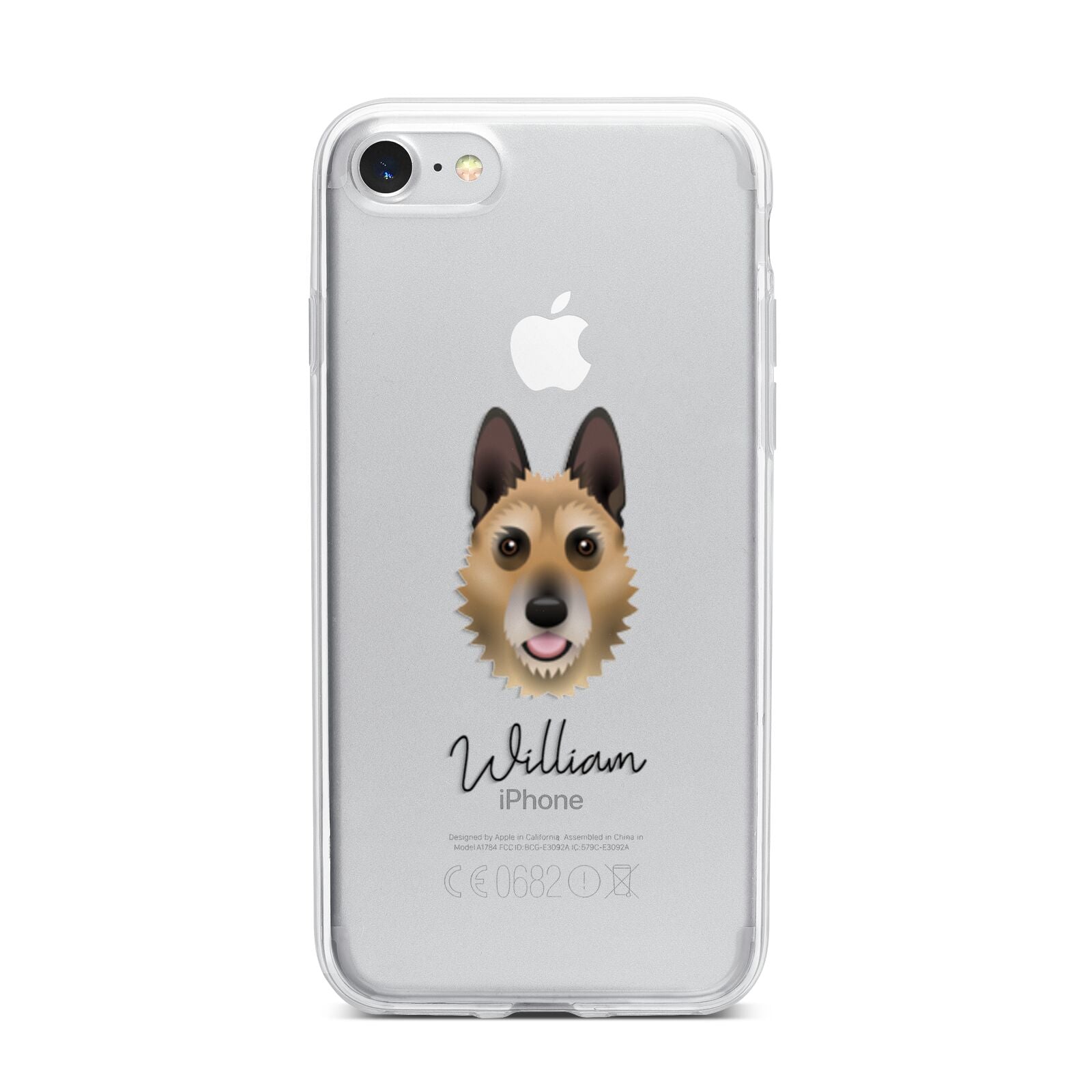 Belgian Laekenois Personalised iPhone 7 Bumper Case on Silver iPhone