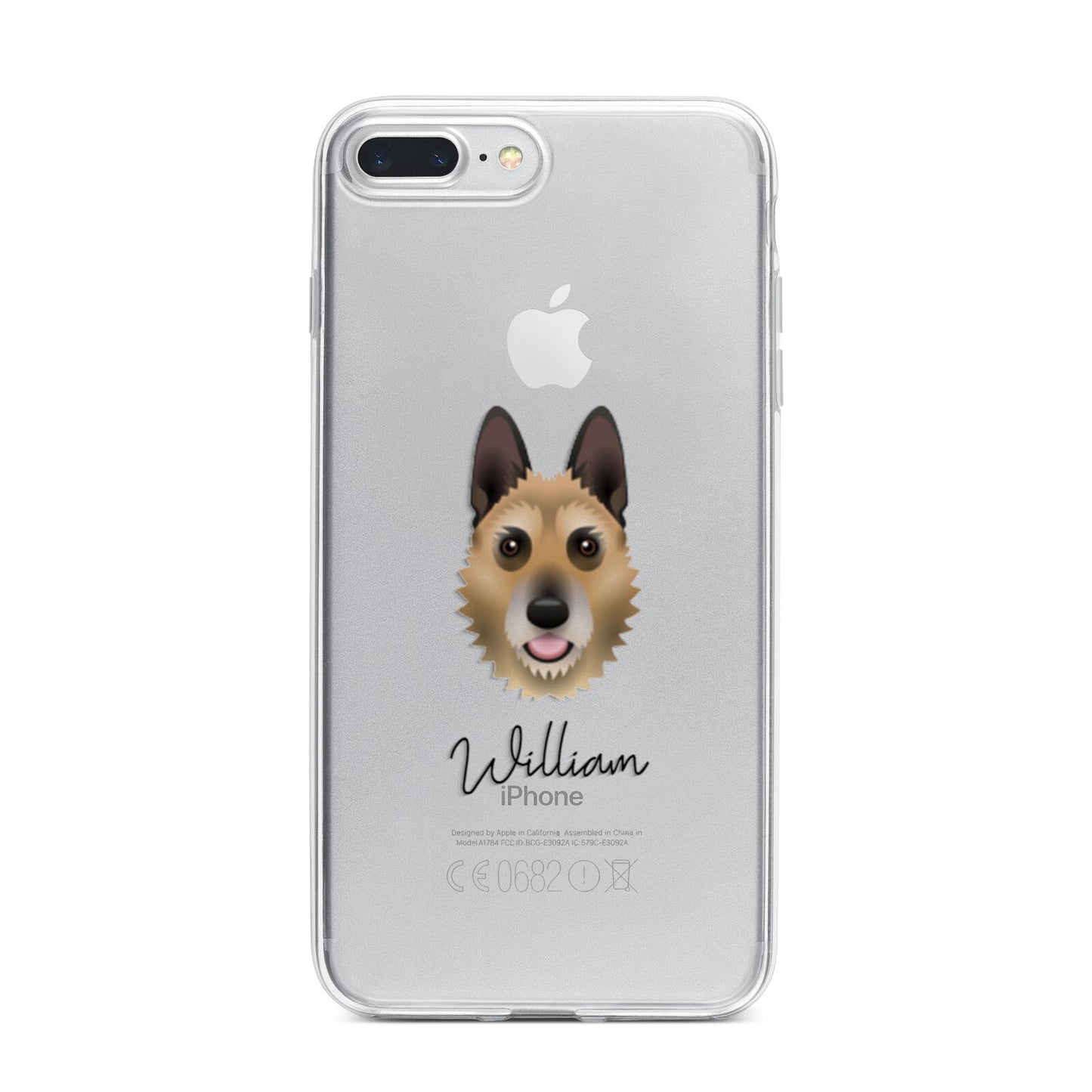 Belgian Laekenois Personalised iPhone 7 Plus Bumper Case on Silver iPhone
