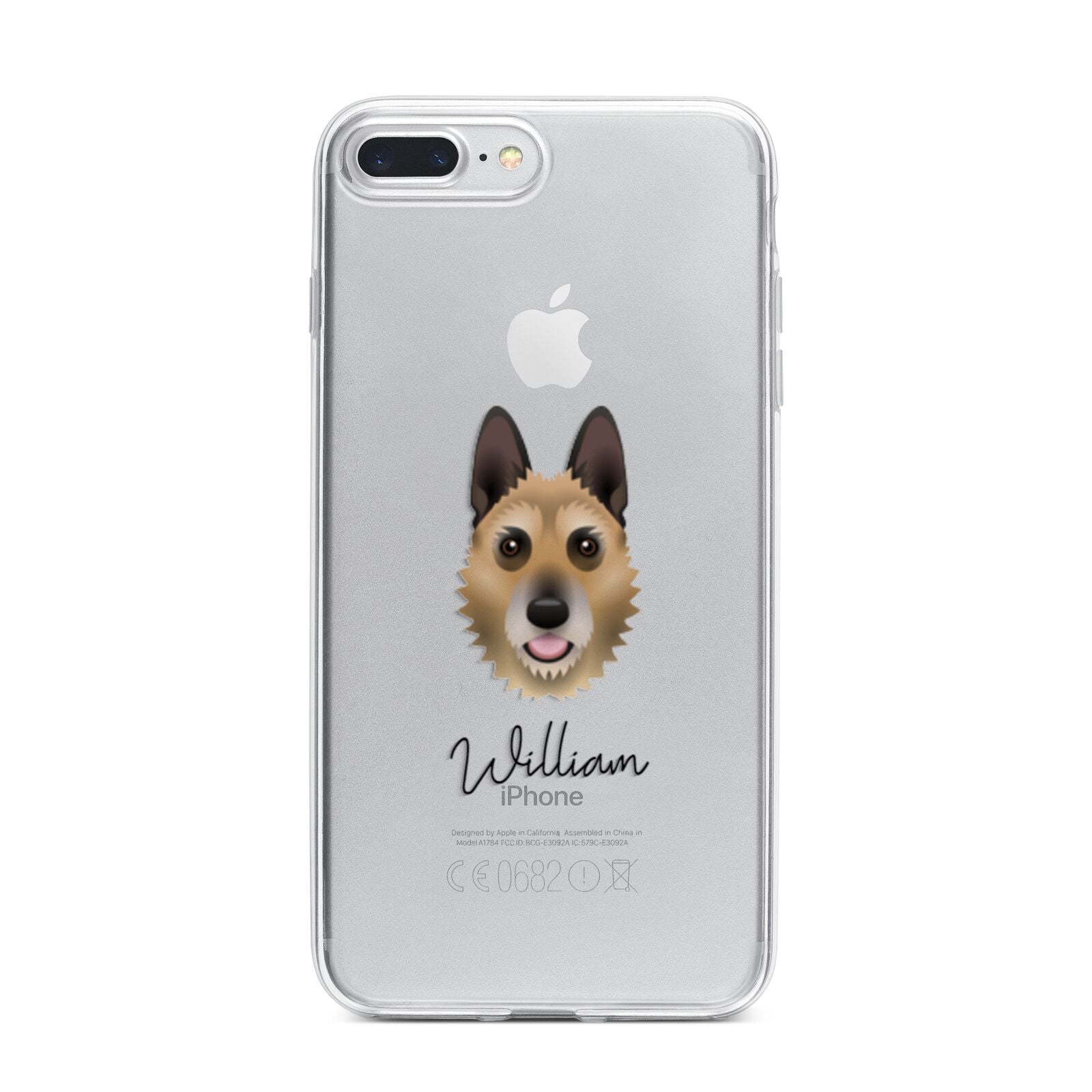 Belgian Laekenois Personalised iPhone 7 Plus Bumper Case on Silver iPhone