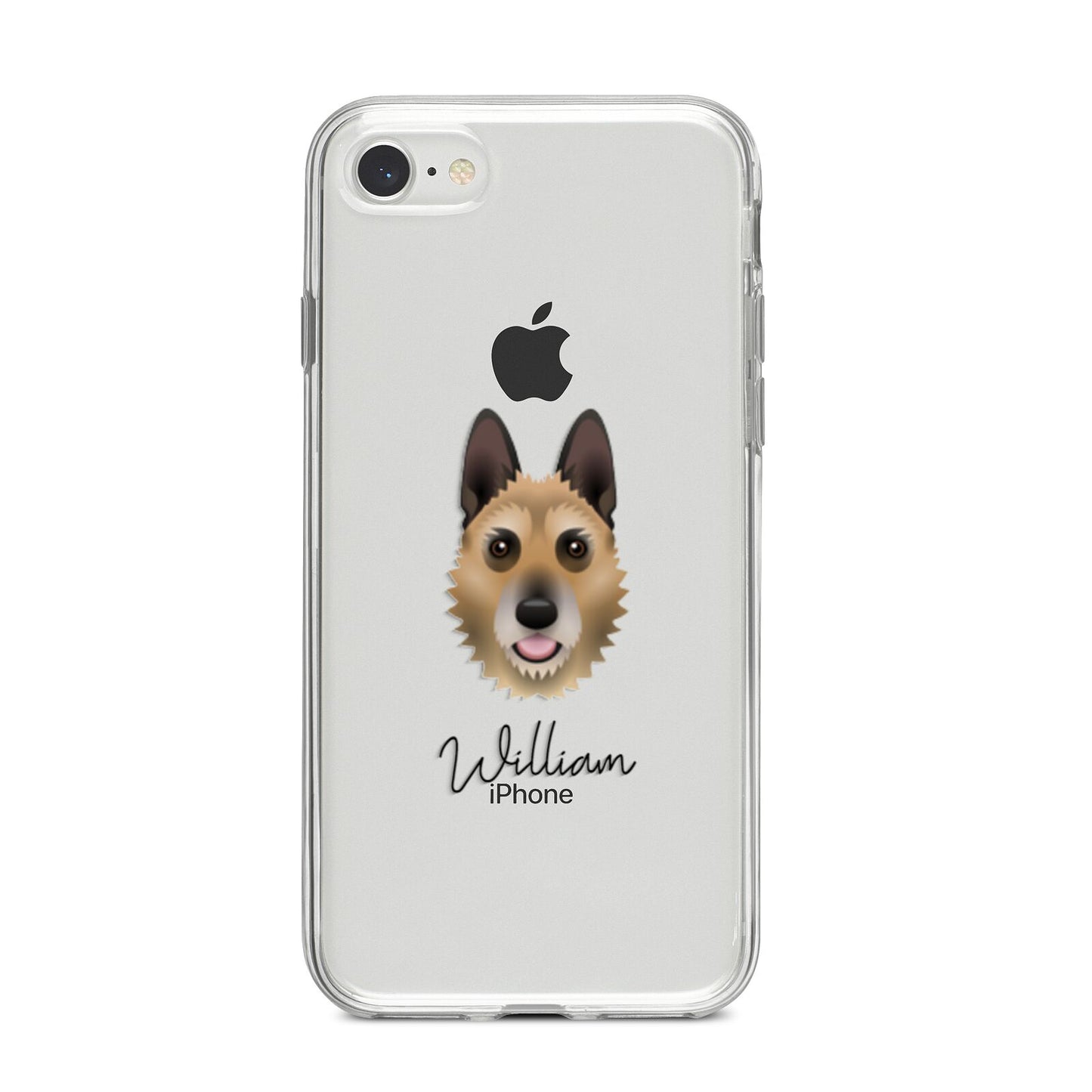 Belgian Laekenois Personalised iPhone 8 Bumper Case on Silver iPhone