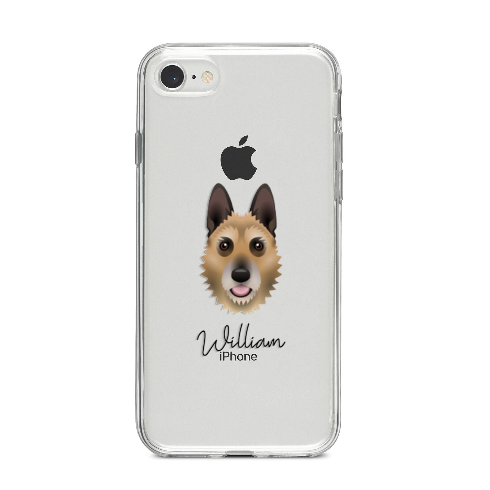 Belgian Laekenois Personalised iPhone 8 Bumper Case on Silver iPhone