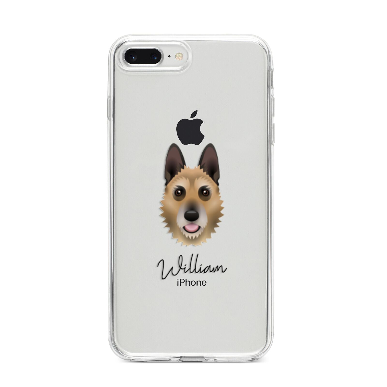 Belgian Laekenois Personalised iPhone 8 Plus Bumper Case on Silver iPhone