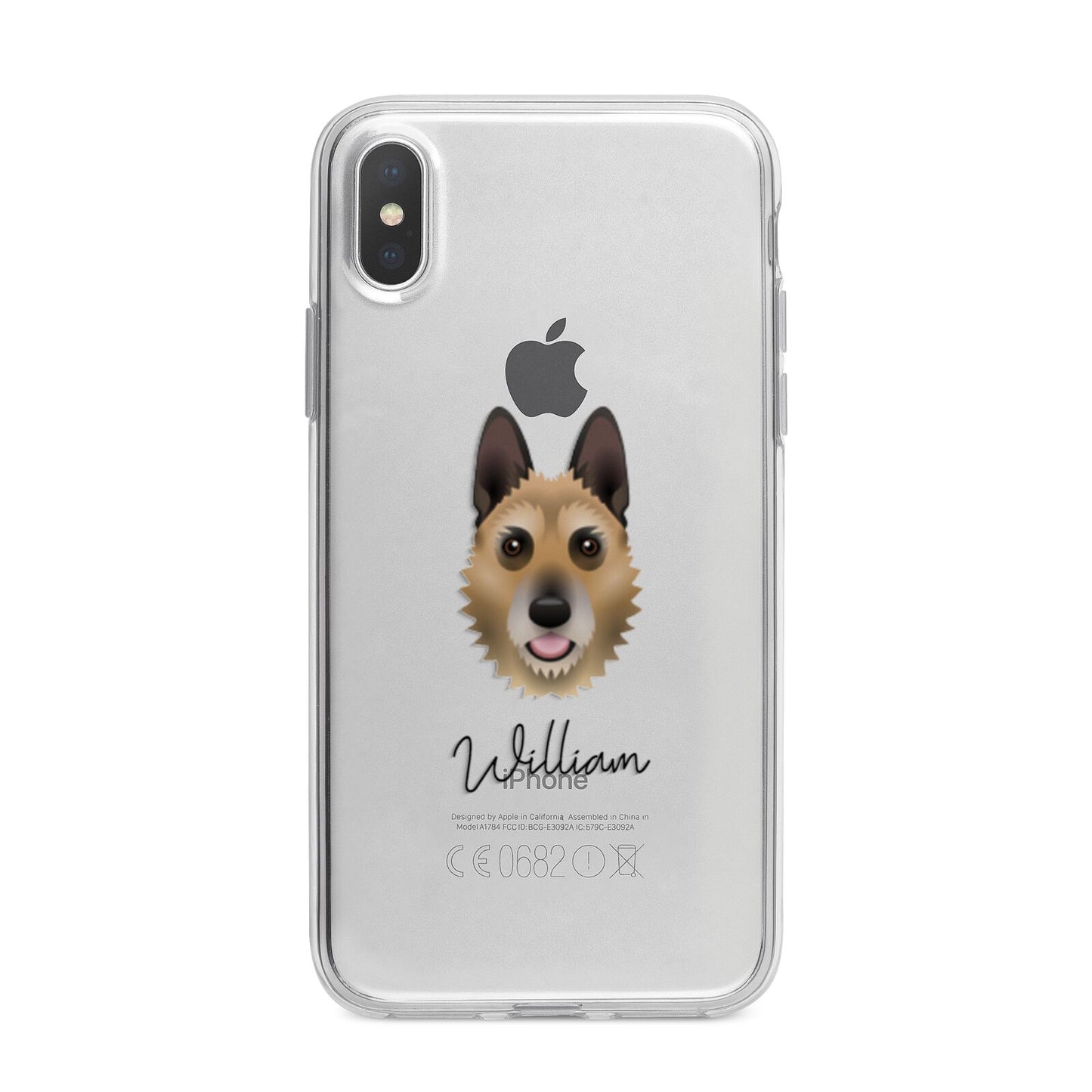 Belgian Laekenois Personalised iPhone X Bumper Case on Silver iPhone Alternative Image 1