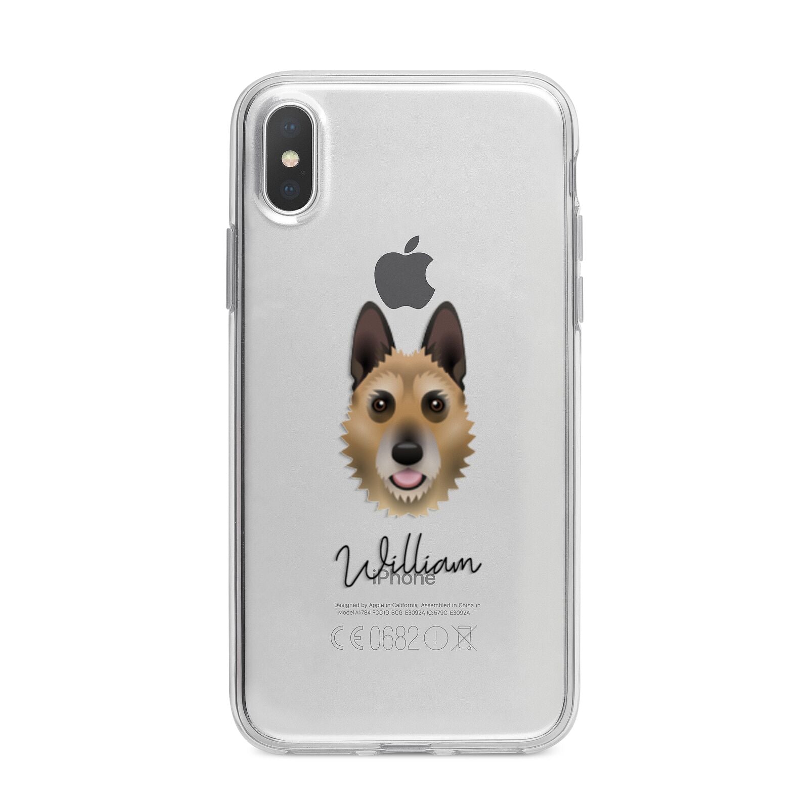 Belgian Laekenois Personalised iPhone X Bumper Case on Silver iPhone Alternative Image 1
