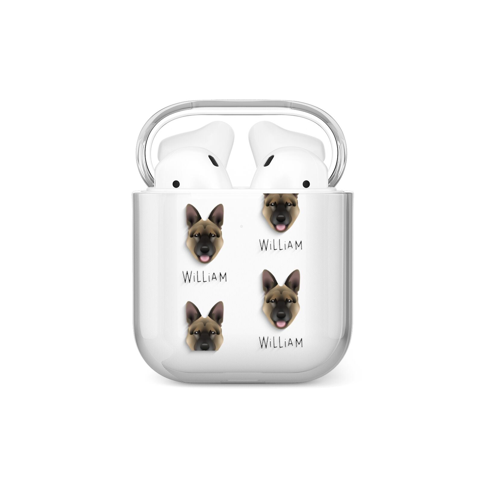 Belgian Malinois Icon with Name AirPods Case