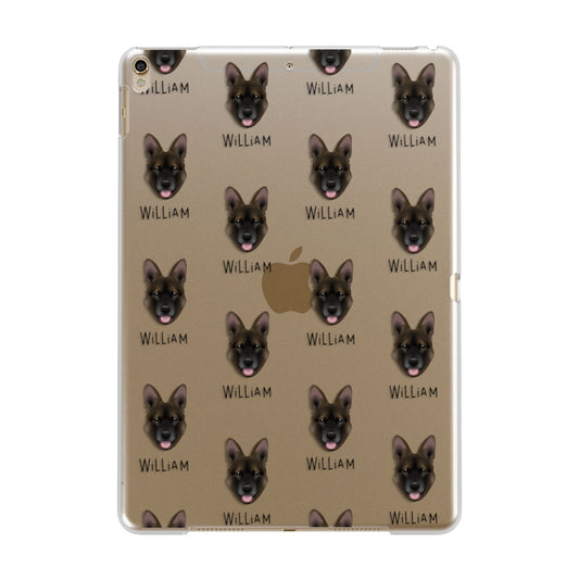 Belgian Malinois Icon with Name Apple iPad Gold Case