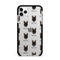 Belgian Malinois Icon with Name Apple iPhone 11 Pro Max in Silver with Black Impact Case