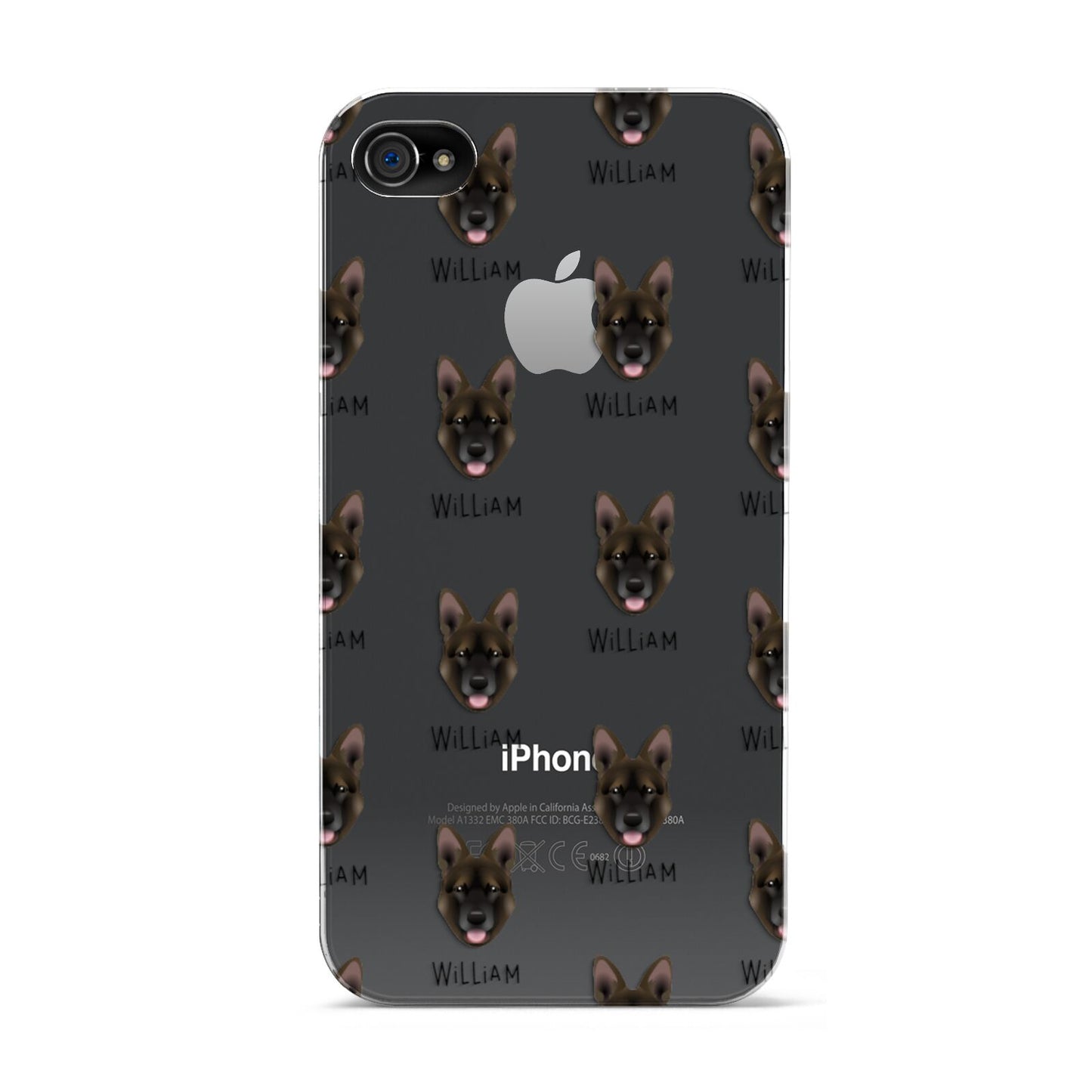 Belgian Malinois Icon with Name Apple iPhone 4s Case