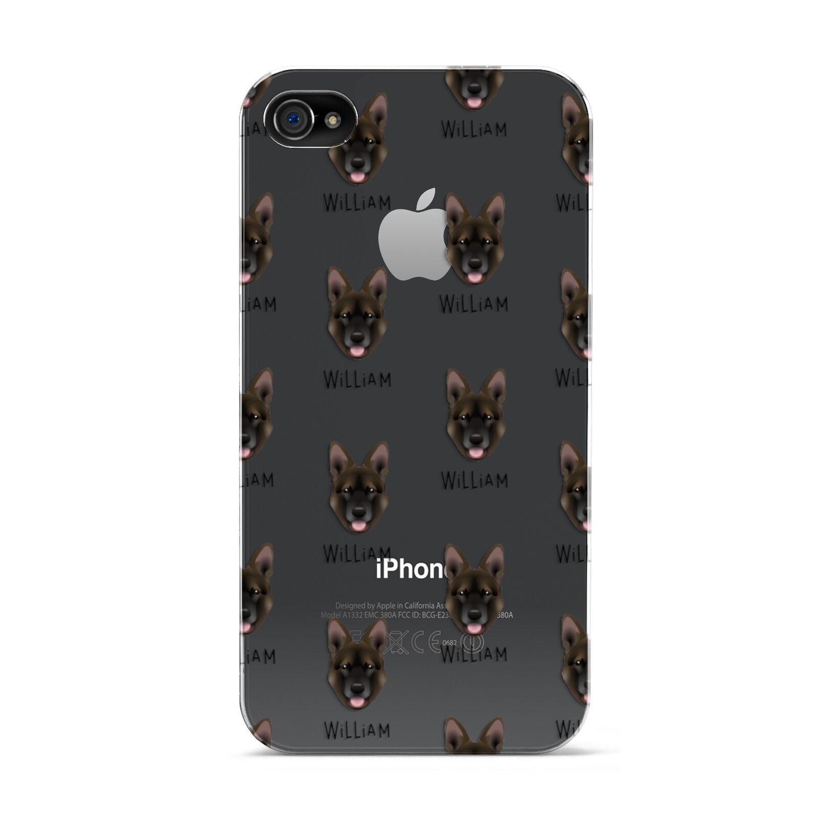 Belgian Malinois Icon with Name Apple iPhone 4s Case