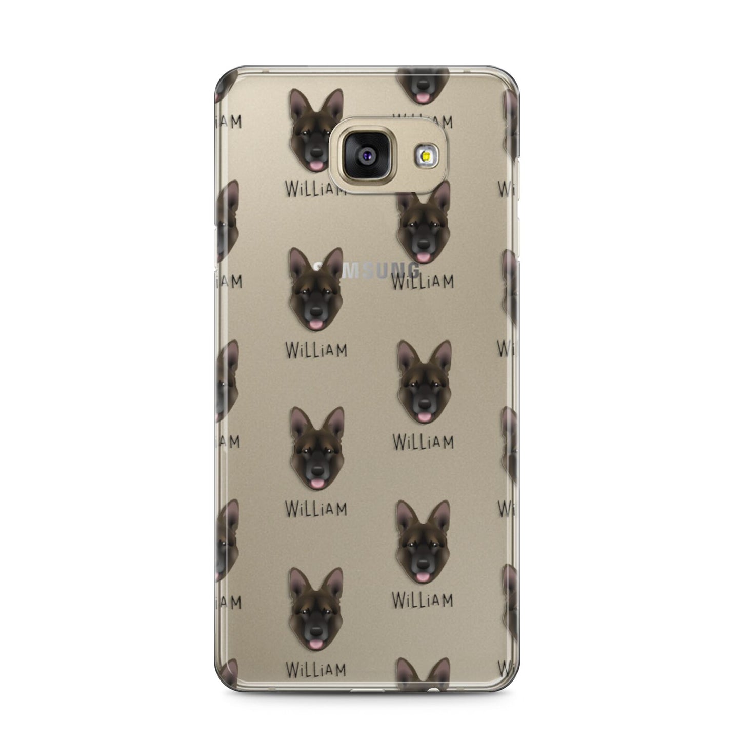 Belgian Malinois Icon with Name Samsung Galaxy A5 2016 Case on gold phone