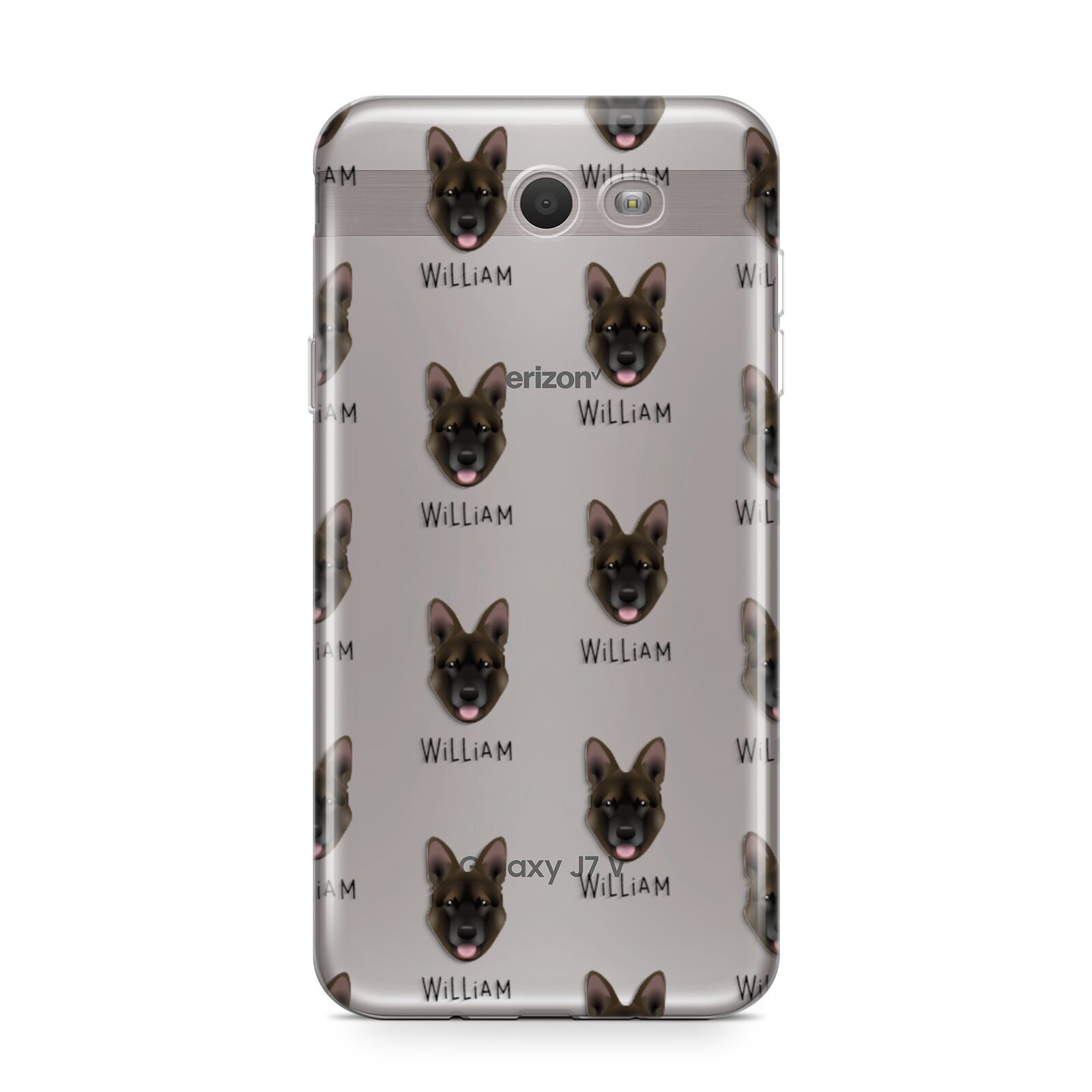 Belgian Malinois Icon with Name Samsung Galaxy J7 2017 Case