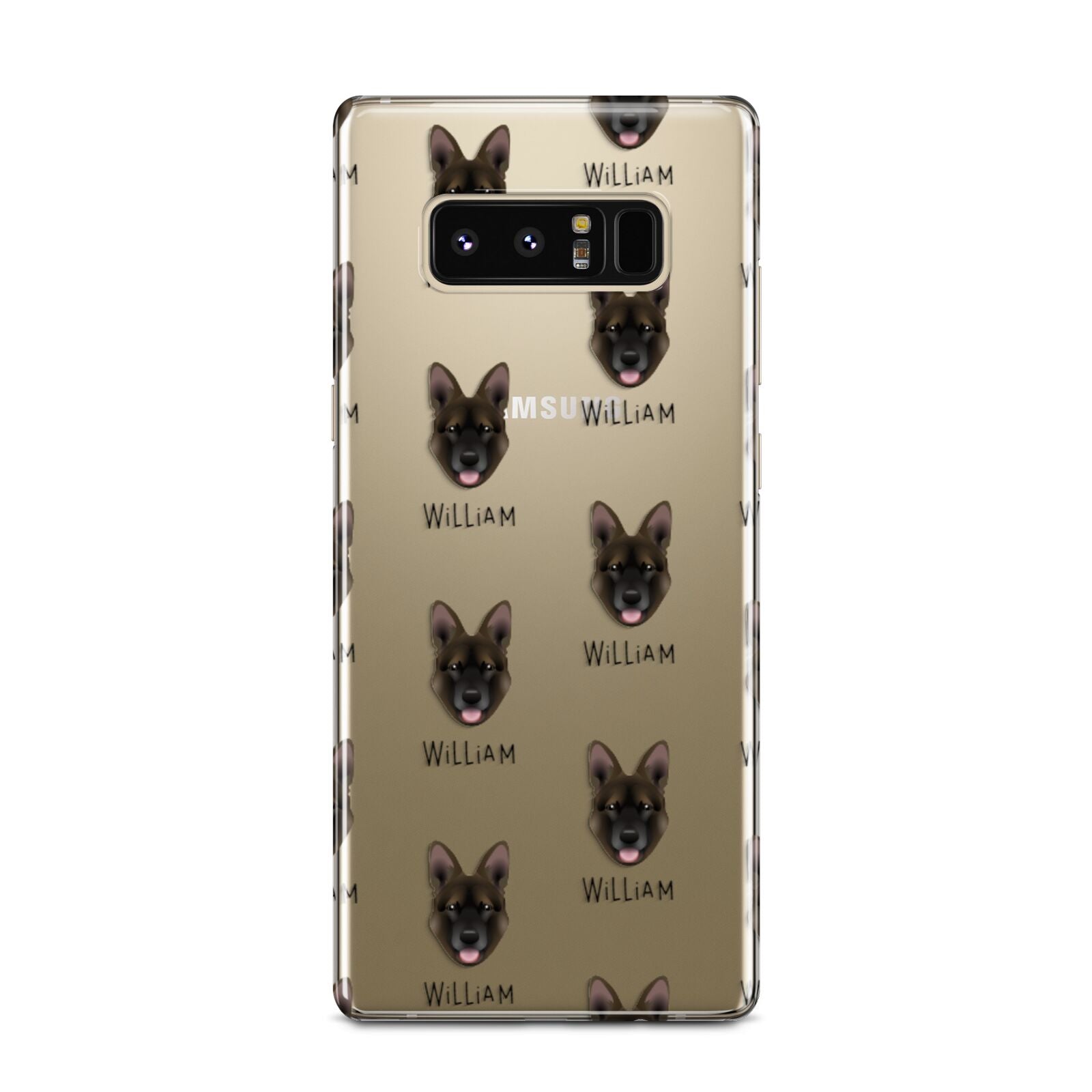 Belgian Malinois Icon with Name Samsung Galaxy Note 8 Case