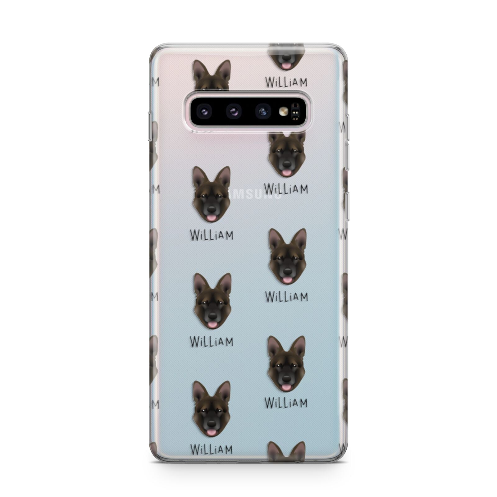 Belgian Malinois Icon with Name Samsung Galaxy S10 Plus Case