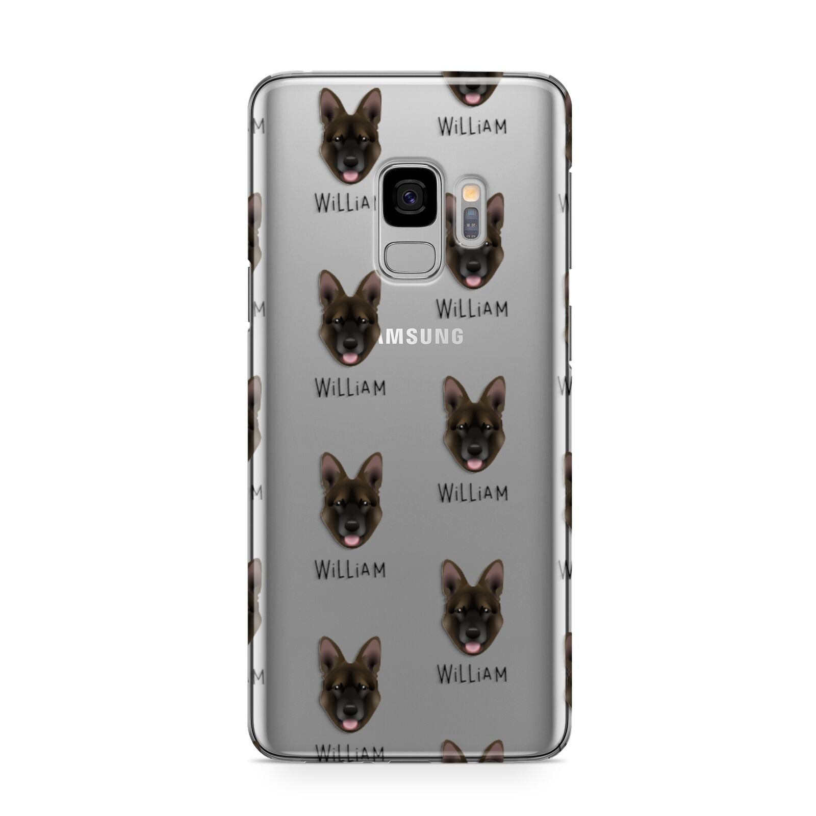 Belgian Malinois Icon with Name Samsung Galaxy S9 Case
