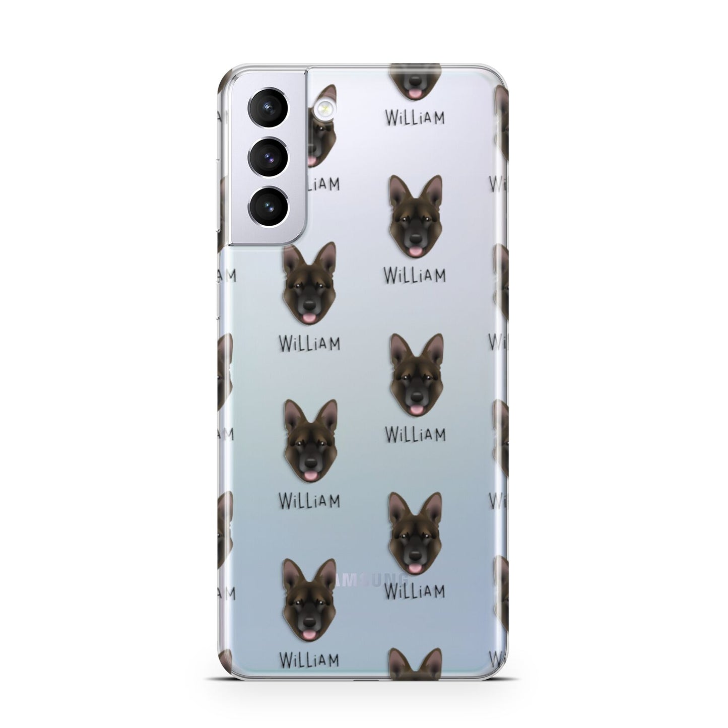 Belgian Malinois Icon with Name Samsung S21 Plus Phone Case