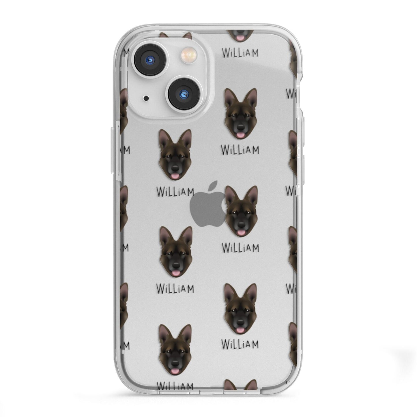 Belgian Malinois Icon with Name iPhone 13 Mini TPU Impact Case with White Edges