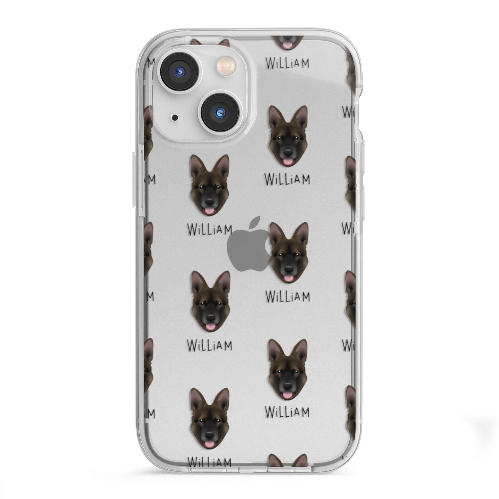Belgian Malinois Icon with Name iPhone 13 Mini TPU Impact Case with White Edges