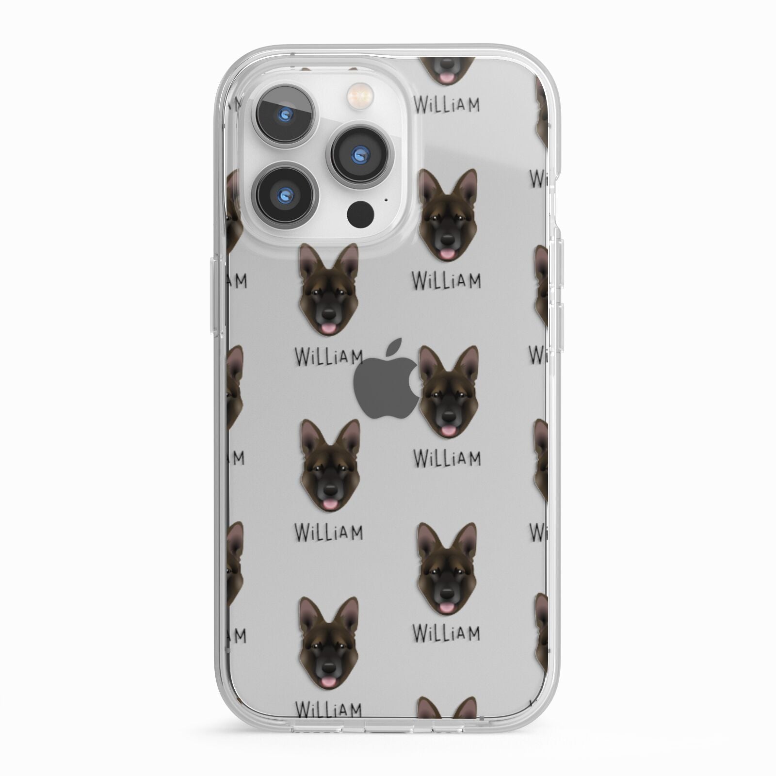 Belgian Malinois Icon with Name iPhone 13 Pro TPU Impact Case with White Edges