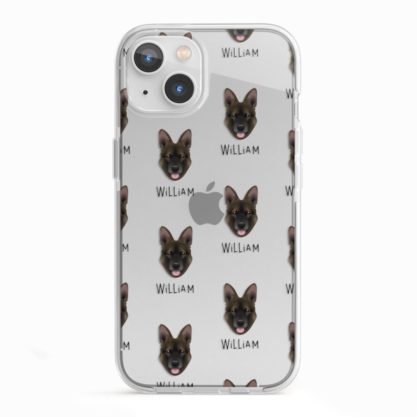 Belgian Malinois Icon with Name iPhone 13 TPU Impact Case with White Edges