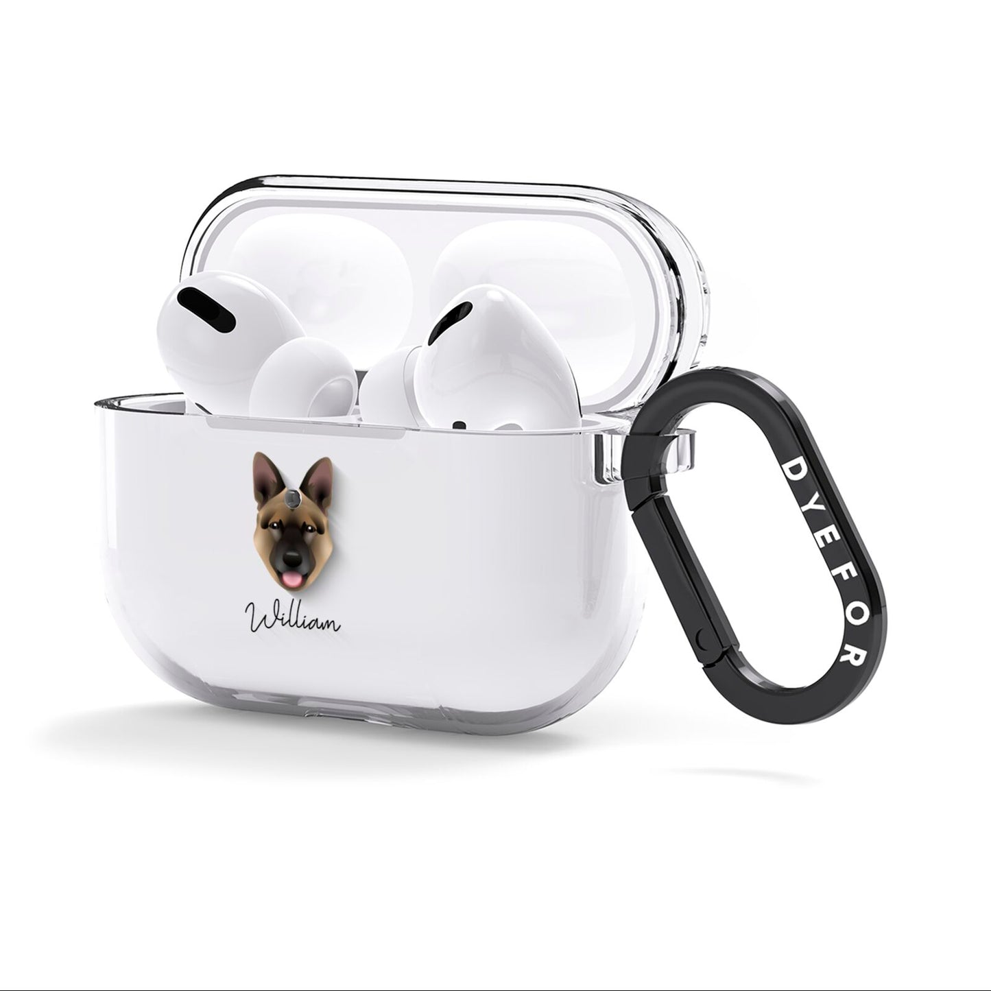 Belgian Malinois Personalised AirPods Clear Case 3rd Gen Side Image